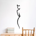 the mask el turko Metal Wall Art, Metal Women Wall Decor, Line Art, Female Body Decor, Vertical Wall Decor, Living Room Decor, Black (28x4 inches)