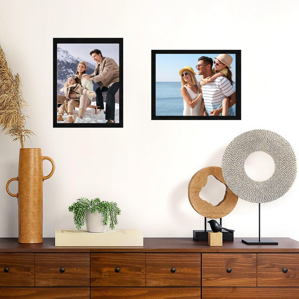 Shadow Box Frame 8"x 10" - 4 Pack Wood Deep Shadowbox with Glass