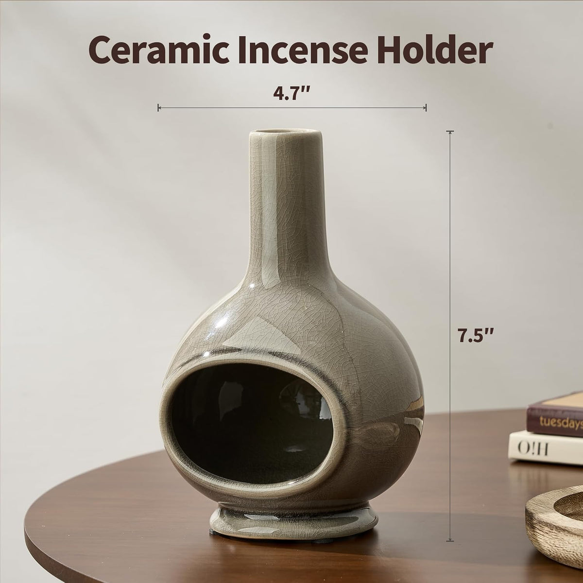 Handmade Ceramic Incense Holder,Palo Santo Holder for Burning,Sage Burner