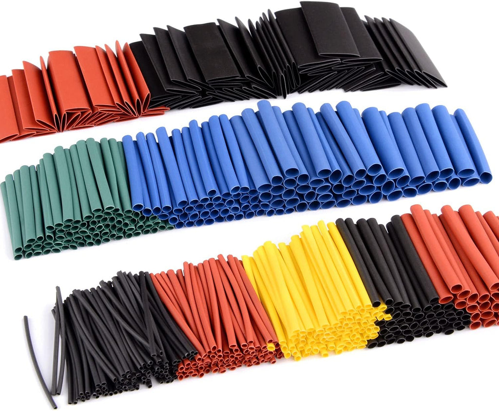 Nilight - 50005R Heat Shrink 2:1 Electric Insulation Tube Kit 45mm Flame Retardant Wrap Cable Sleeve 560pcs 5 Colors 12 Sizes with Storage Box，2 Years Warranty