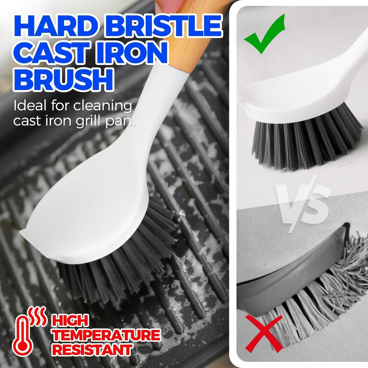 Holikme 6 Pack Dish Brush with Bottle Brush Scrub Brush Straw,Charcoal