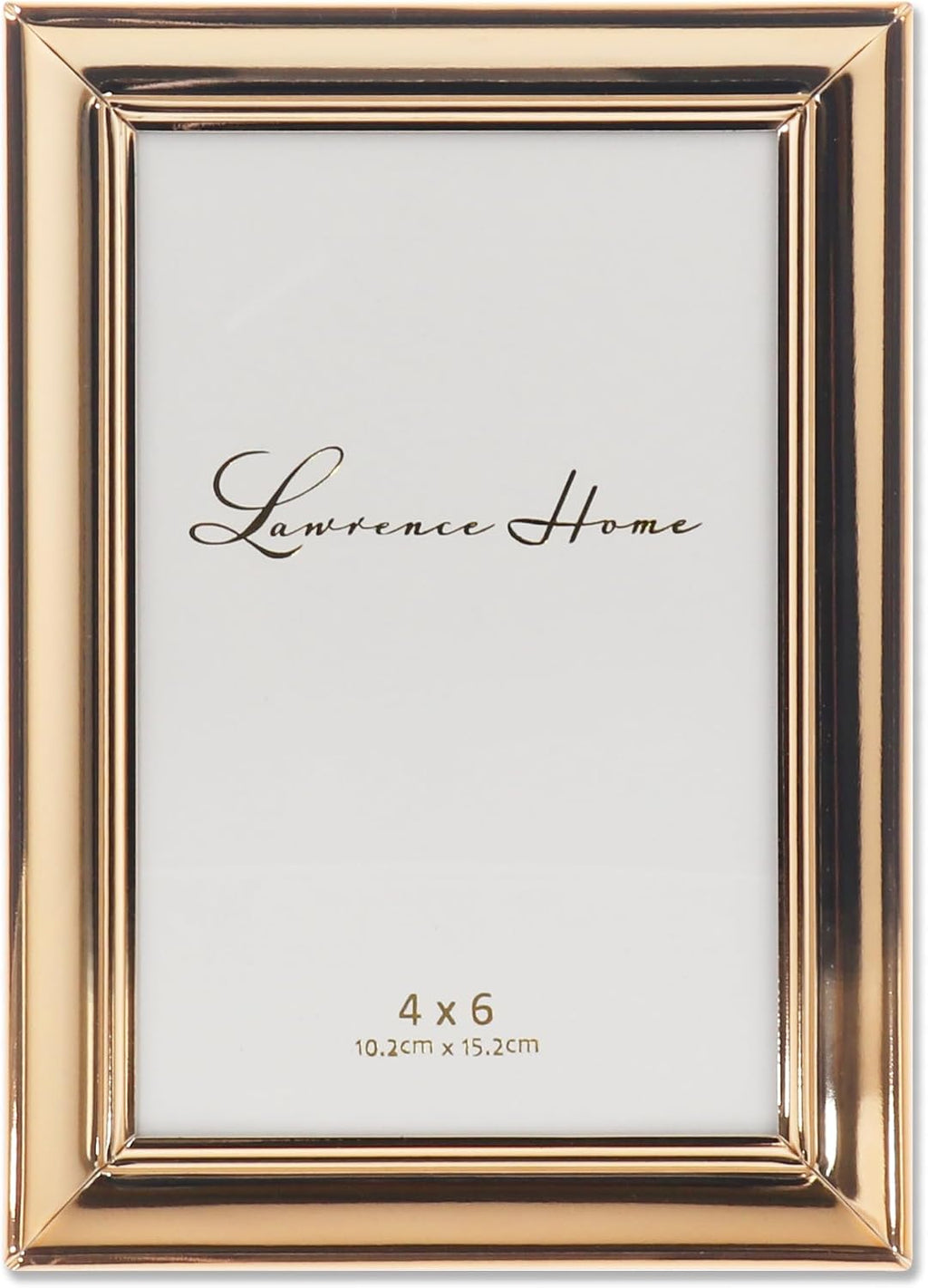 Lawrence Frames Strata Metal Picture Frame, 4x6, Gold