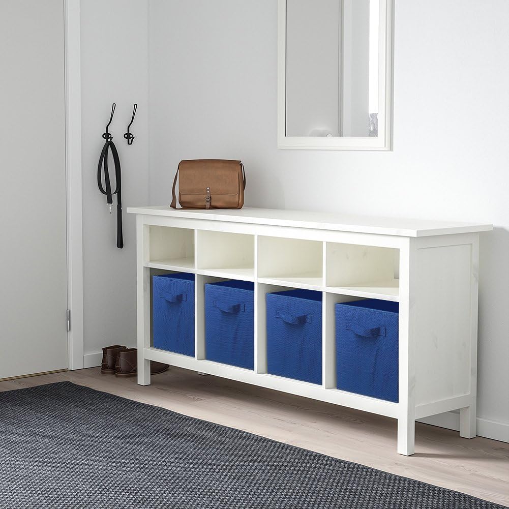 PowerKing Collapsible Storage Cubes, Farbic Storage Bins, Dark Blue, 6Pack