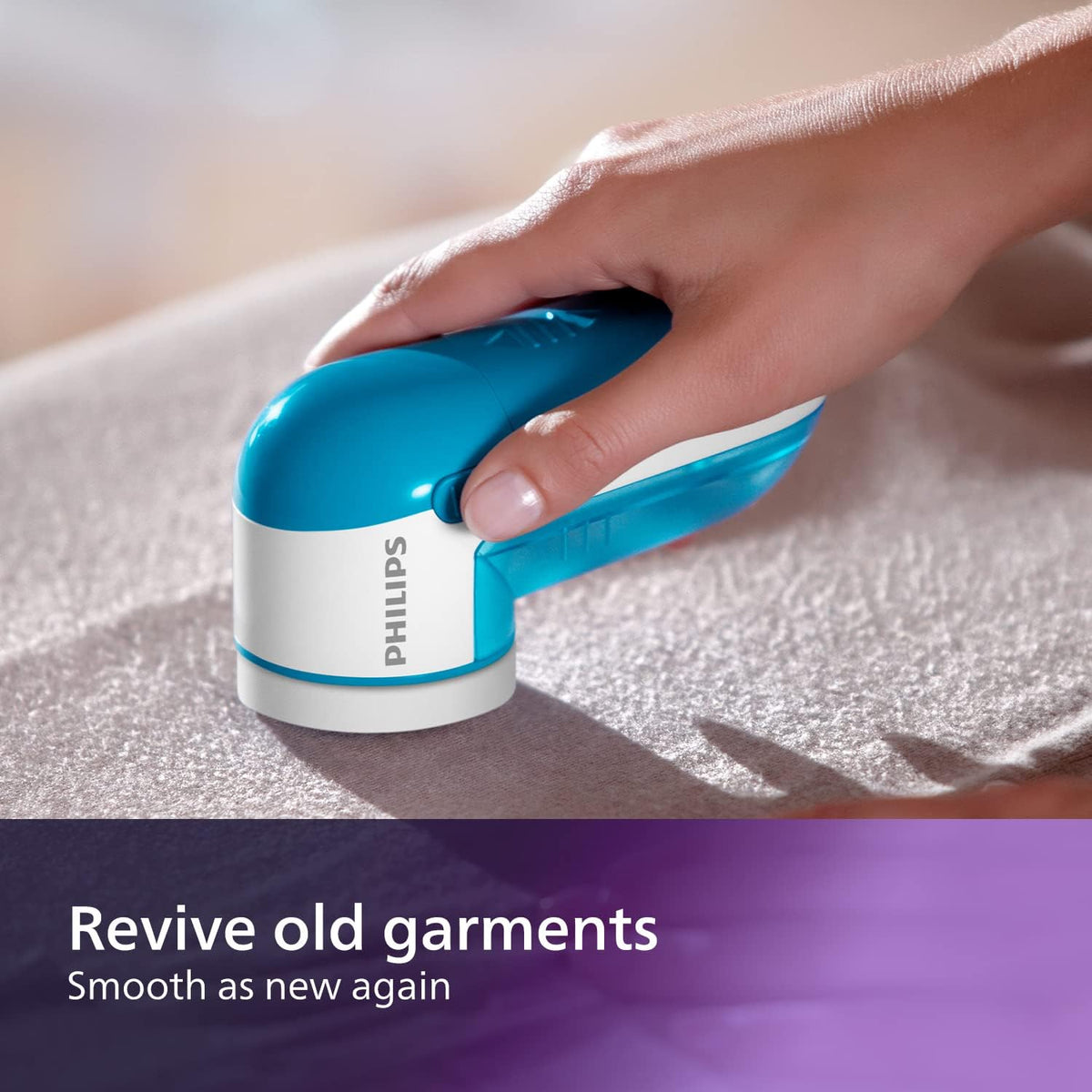 Philips Fabric Shaver, Removes Pills and Lint, Large Blade Surface, Blue