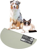Silicone Dog Food Mat - Pet Placemat, 21" x 10.5" Deep, Medium - Sage Green