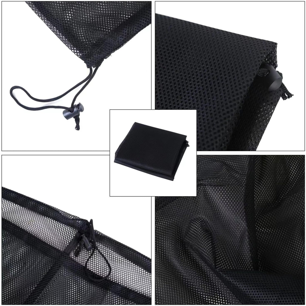 2-Pack Large Mesh Laundry Bag, 24x36 Inch Black
