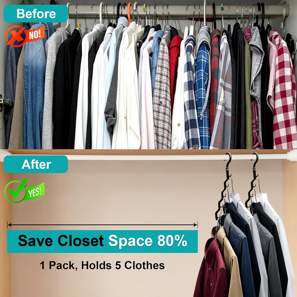 Closet Organizers and Storage,Upgraded Organization and Storage Clothes Hanger,10 Pack College Dorm Room Essentials,Sturdy Space Saving Hangers for Thick Clothe
