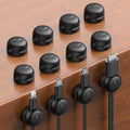 Lamicall 12 Pack Spring Cable Clips, Compact Desk Cord Organizer Holder
