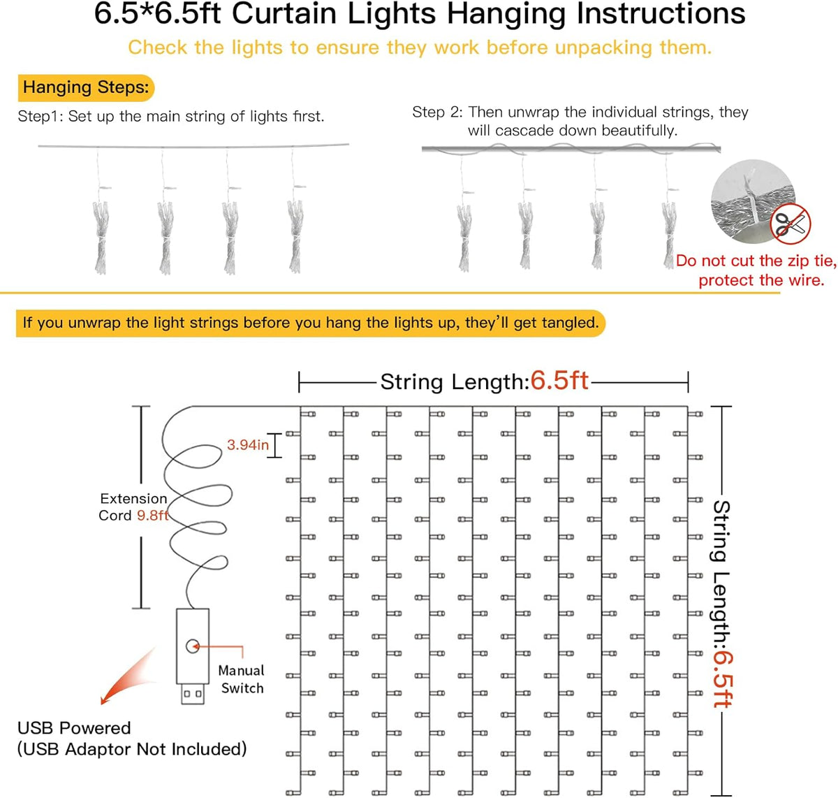 suddus Curtain Lights for Bedroom, 200 Led Hanging String Light Outdoor, Fairy Curtain Lights Indoor for Christmas, Dorm, Wall, Backdrop, Window, Wedding, Party, Birthday Decor, Warm White