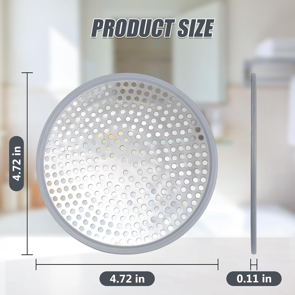 Stainless Steel Shower Drain Hair Catcher/Strainer/Silicone Edges