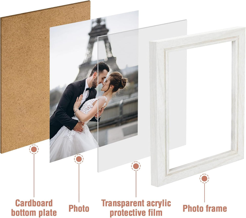 5x7 Back To School Picture Frame 4 Hinged Photo Frame with 4 Openings