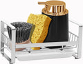 Kitchen Sponge Holder - Kitchen Sink Organizer - Sink Caddy - Sink Tray - Soap Holder - Stainless Steel,Silver