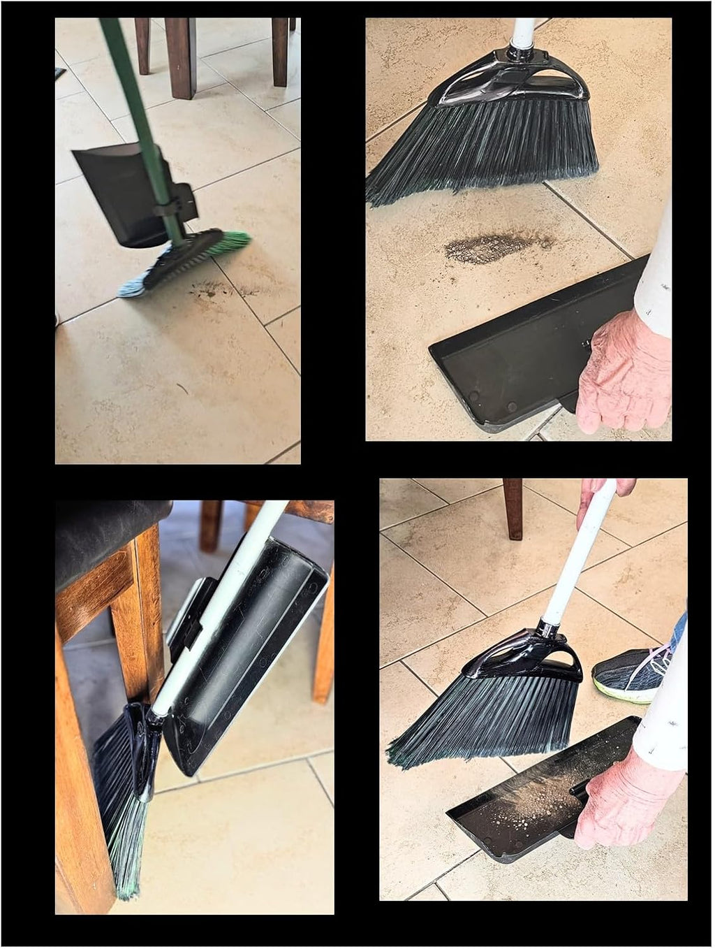 The BROOM BUDDY: A A Minimalist Dustpan. Snaps on, Stays on. A Small, Convenient, Lightweight Dustpan, Designed to Ride Along While Sweeping.