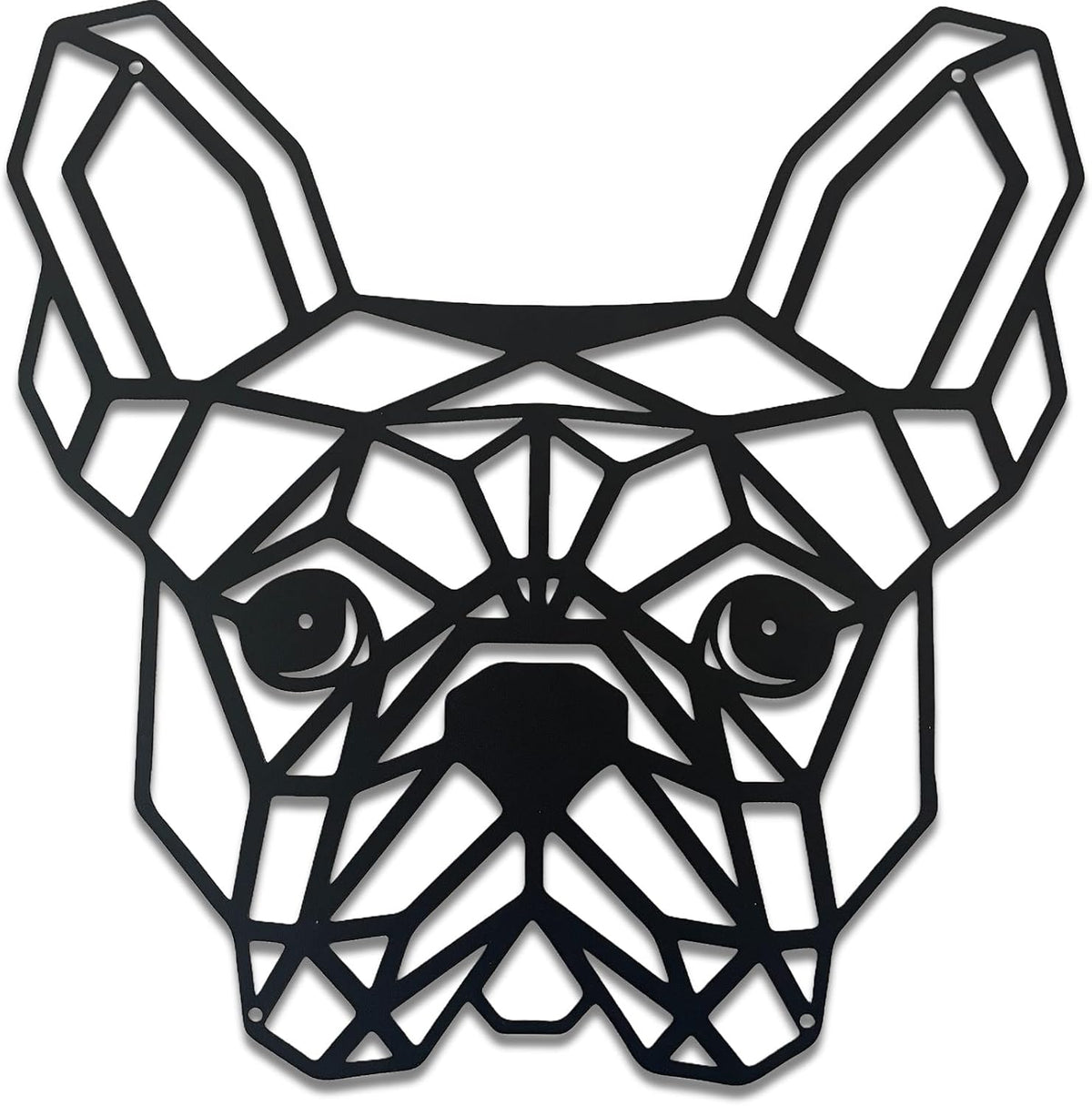 French Bulldog Metal Wall Décor, 11.8“x12.6”Grid-like Black Decorations,Unique Modern Iron Dog Statue,Great Gifts for Bulldog Lovers,Dog Room Decor,Cartoon Animal 3d Wall Art for Bedroom,LivingRoom,Cafe