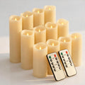 Enido Waterproof Flameless Candles, Set of 12 Battery Operated LED Candles