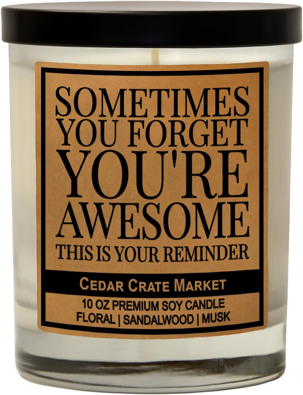 Cedar Crate Market Best Friend Candle Gifts for Women, Funny Friend Present, Candles for Best Friend, Friendship Gifts for Women Friends, Made in USA 13.5oz Soy Wax