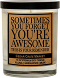 Cedar Crate Market Best Friend Candle Gifts for Women, Funny Friend Present, Candles for Best Friend, Friendship Gifts for Women Friends, Made in USA 13.5oz Soy Wax