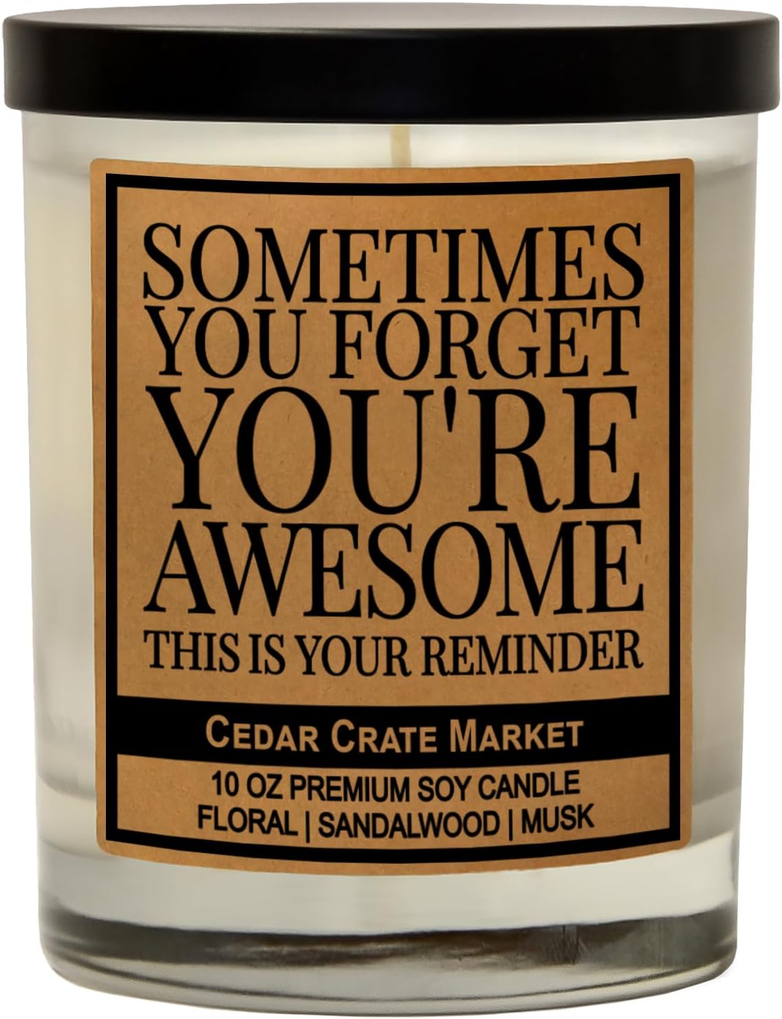Cedar Crate Market Best Friend Candle Gifts for Women, Funny Friend Present, Candles for Best Friend, Friendship Gifts for Women Friends, Made in USA 13.5oz Soy Wax