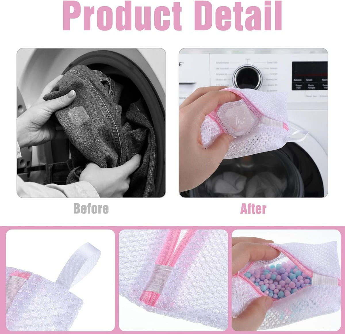 10 Pcs Anti-Sticking Laundry Pod Storage Bag Portable Laundry Pods Dissolution Protection Bag Scent Beads Bags Small Foldable Mesh Laundrys Durable Storage Bags for Pods Scented Beads