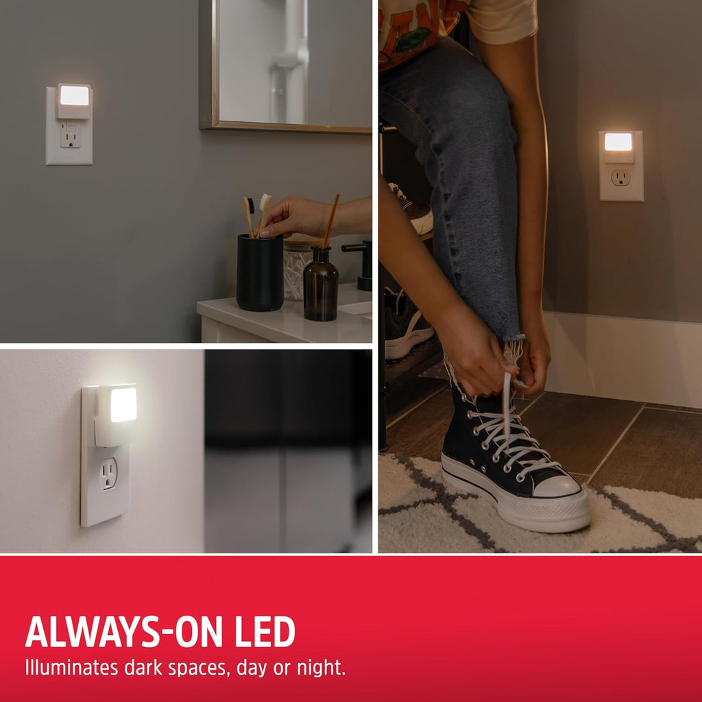 Energizer Night Lights Plug into Wall, 2-Pack, LED Plug in Nightlight