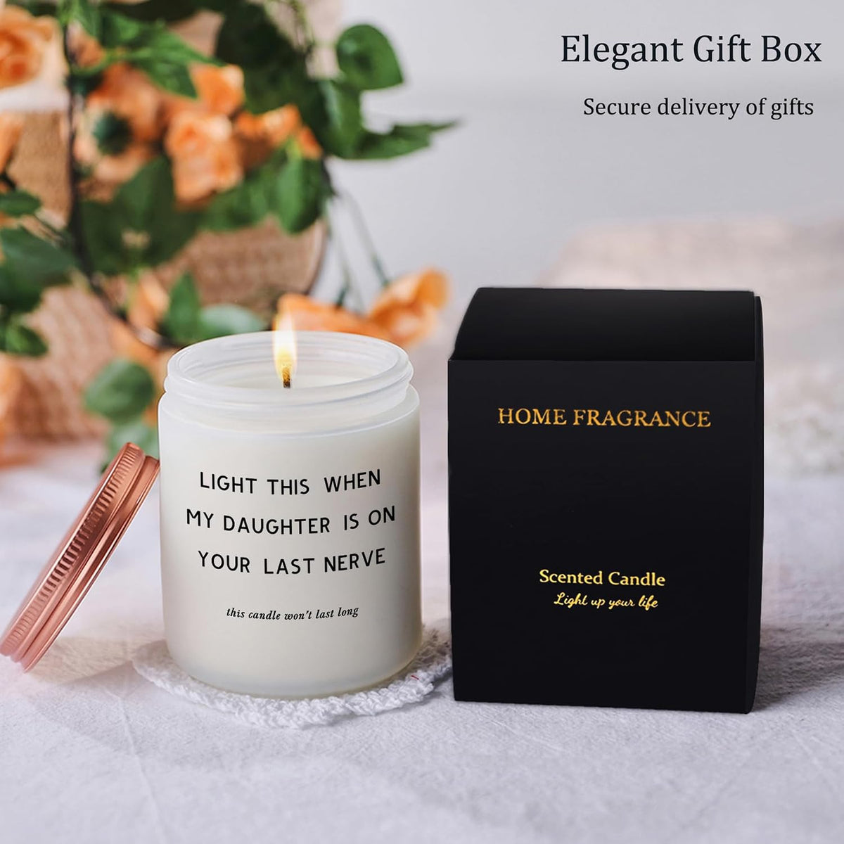 Gifts for Son in Law, Christmas Birthday Gifts from Mother in Law Candle
