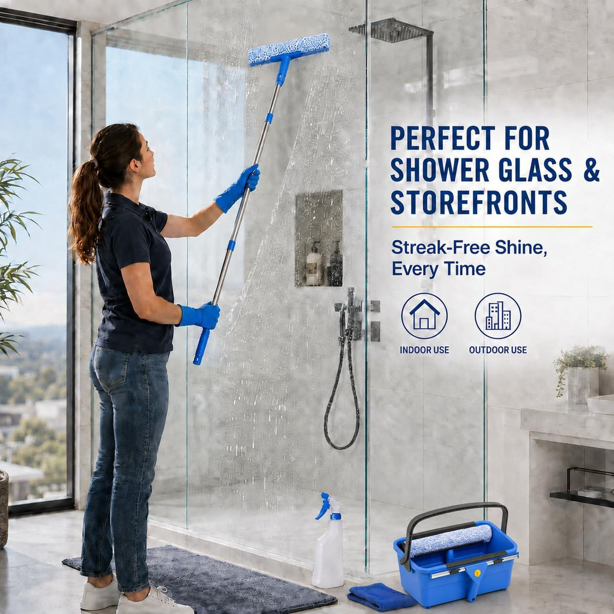 Professional Window Cleaning Kit with 3 Gallon Bucket