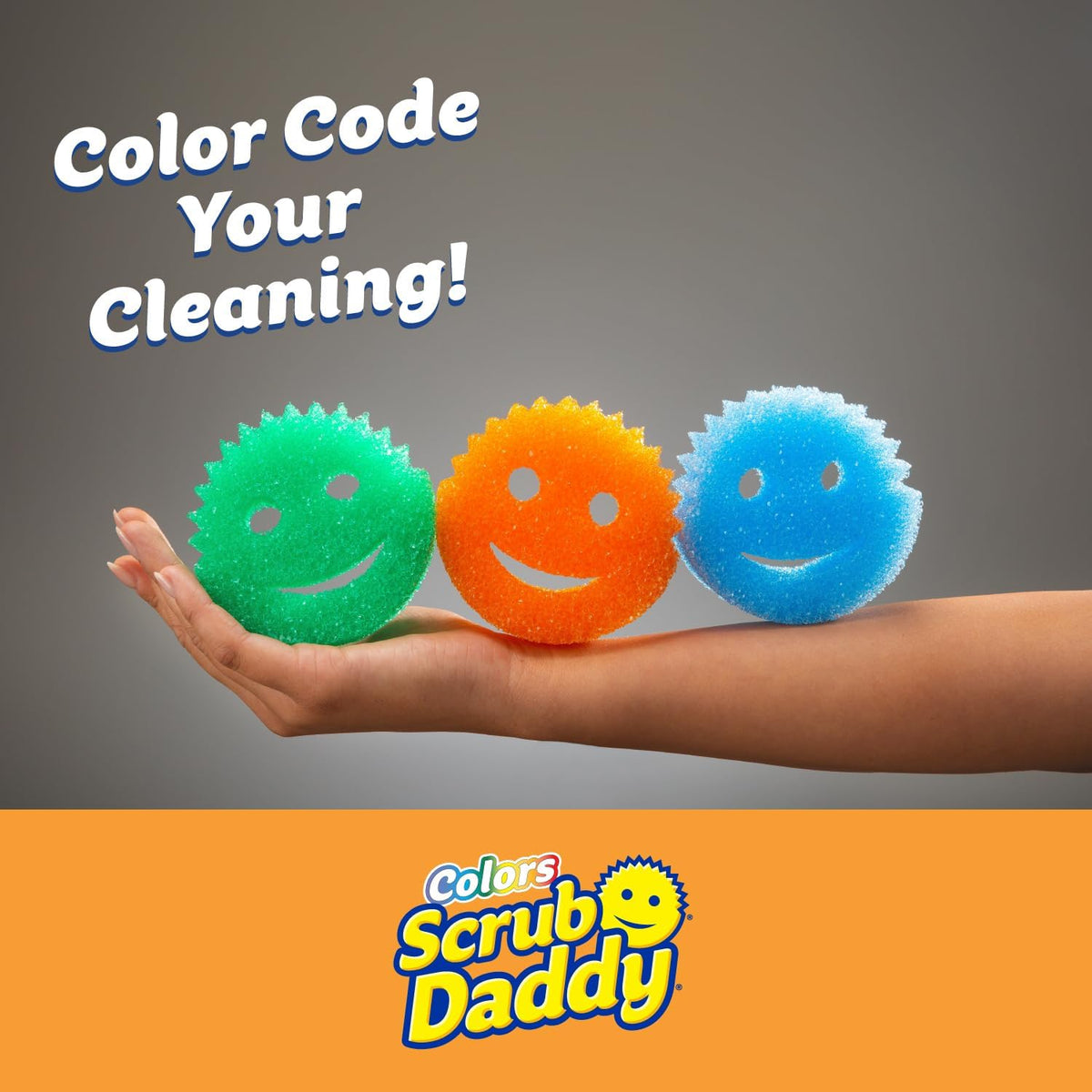 Scrub Daddy Scratch-Free Multipurpose Kitchen Sponges - Bulk Dish Sponges for Kitchen, Bathroom, Household Cleaning & More - Made with BPA-Free Polymer Foam (5 Count) (Pack of 2)