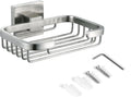 SEIDO Soap Dish for Shower Wall, 304 Stainless Steel Bar Soap Holder for Bathroom & Kitchen, Brushed Nickel Soap Saver Tray for Shower, 4.8" L x 3.2" W Internal