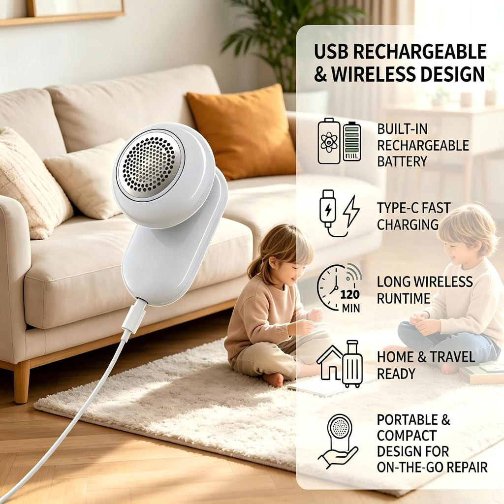 Rechargeable Fabric Shaver,Electric Lint Remover for Clothes & Couch