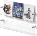 2 Pack Clear Acrylic Magazine Holder Wall, Brochure, 30 Inch