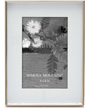 6x8 Brass Shadow Box Metal Picture Frame with 4x6 Photo Mat