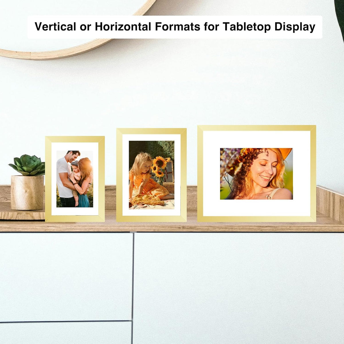 JCJMY 15 Pack Picture Frames Collage Wall Decor for Wall Hanging or Tabletop, Gallery Wall Frame Set for Family, Multi Sizes Photo Frames Collage Including 3Pcs 8x10, 6Pcs 5x7, 6Pcs 4x6, Gold