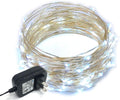 100 LEDs Cold White Color String Lights on Silver Wire for Indoor and Outdoor 32 Feet Firefly Starry Fairy Lights for DIY, Christmas, Holidays, Party, Bedroom and Centerpieces