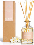 Natural Reed Diffuser Set, White Jasmine 3.52 oz (100ml) Scented Diffuser with Sticks Home Fragrance Reed Diffuser for Bathroom Shelf Decor, Ideal Gift for Woman