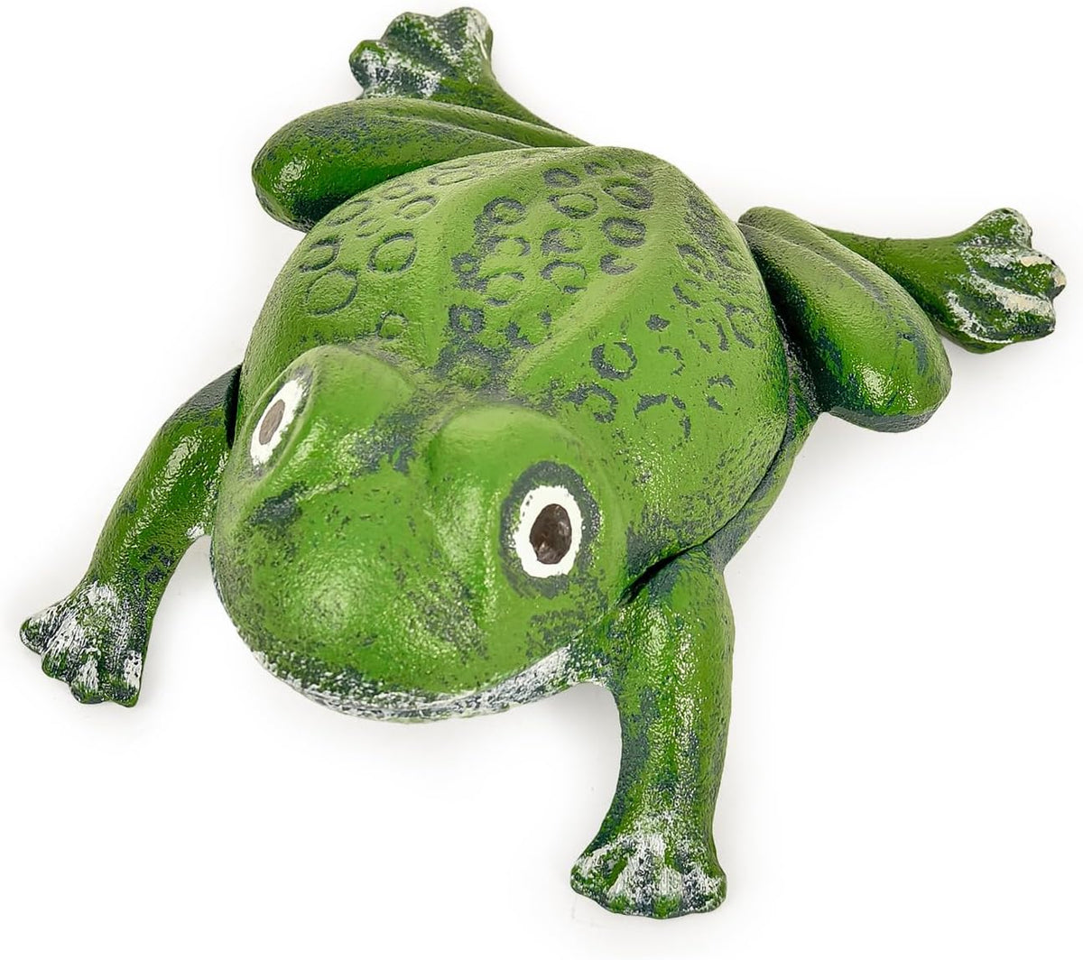 Sungmor Cast Iron Outdoor Frog Key Hider, Garden Statue–Antique Green