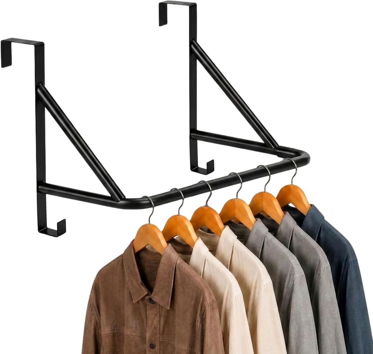 Over the Door Hooks, Heavy Duty Door Hanger Rack with 4 Hooks