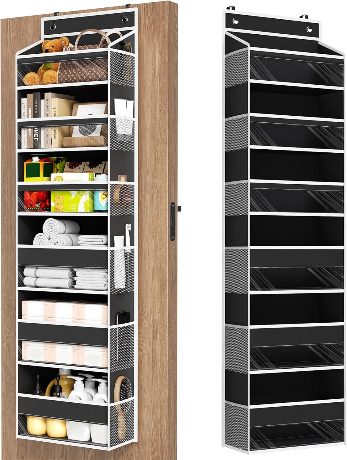 Over The Door Organizer 6 Tiers, Behind The Door Storage Hanging Shelves