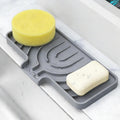 Sponge Holder for Kitchen Sink,10"x 4",Dish Sponge Holder Soap Tray