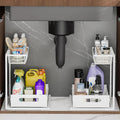Ceetug Slide Out Under Sink Organizers and Storage, White, 2 Pack