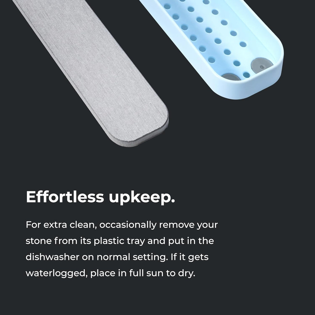madesmart Drying Stone Toothbrush Tray, Blue