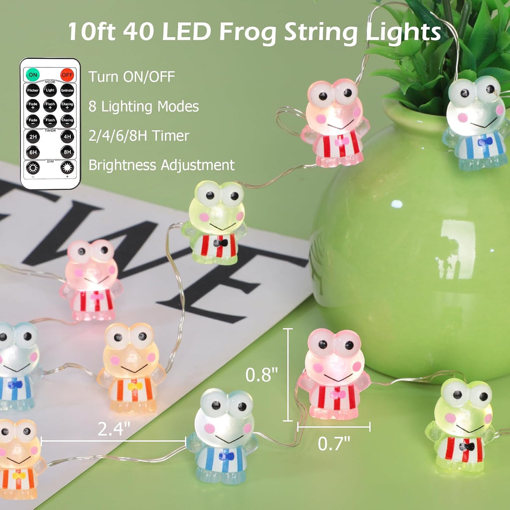 Impress Life Frog String Lights with Remote, Battery Operated & USB Powered