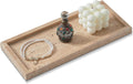 Natural Travertine Vanity Tray, Stone Organizer for Bathroom & Kitchen