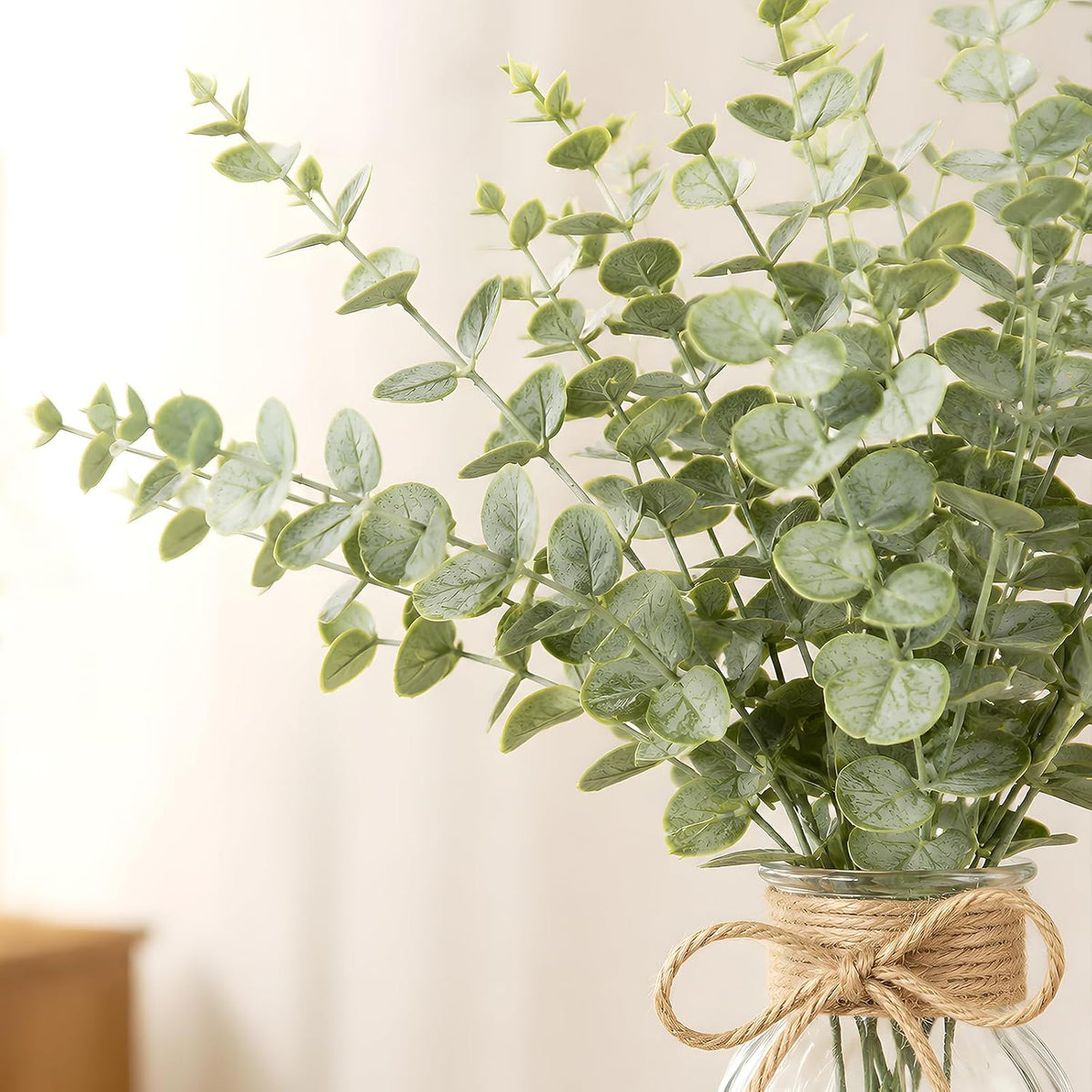 CLEANGOR Artificial Eucalyptus Stems (24, Green)