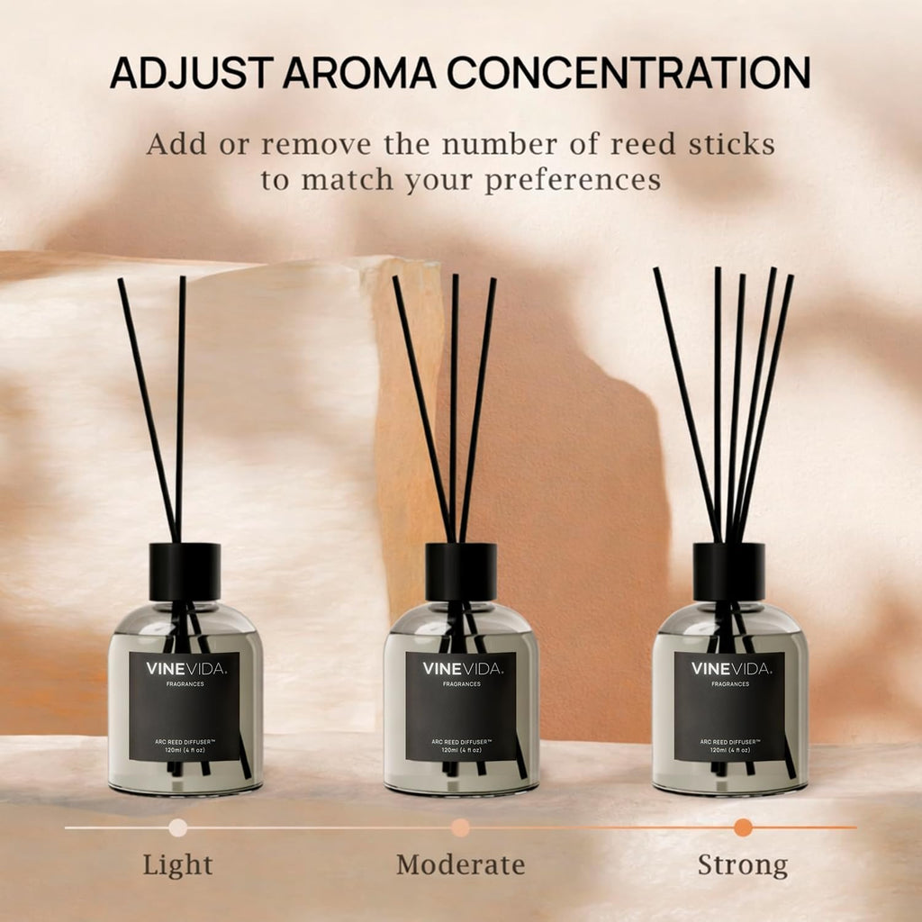 VINEVIDA Reed Diffuser Pomagranate Noir | Diffuser Reed for Home & Bathroom | Long-Lasting Scent Sticks Set | Oil Stick Diffuser | Bathroom Scent