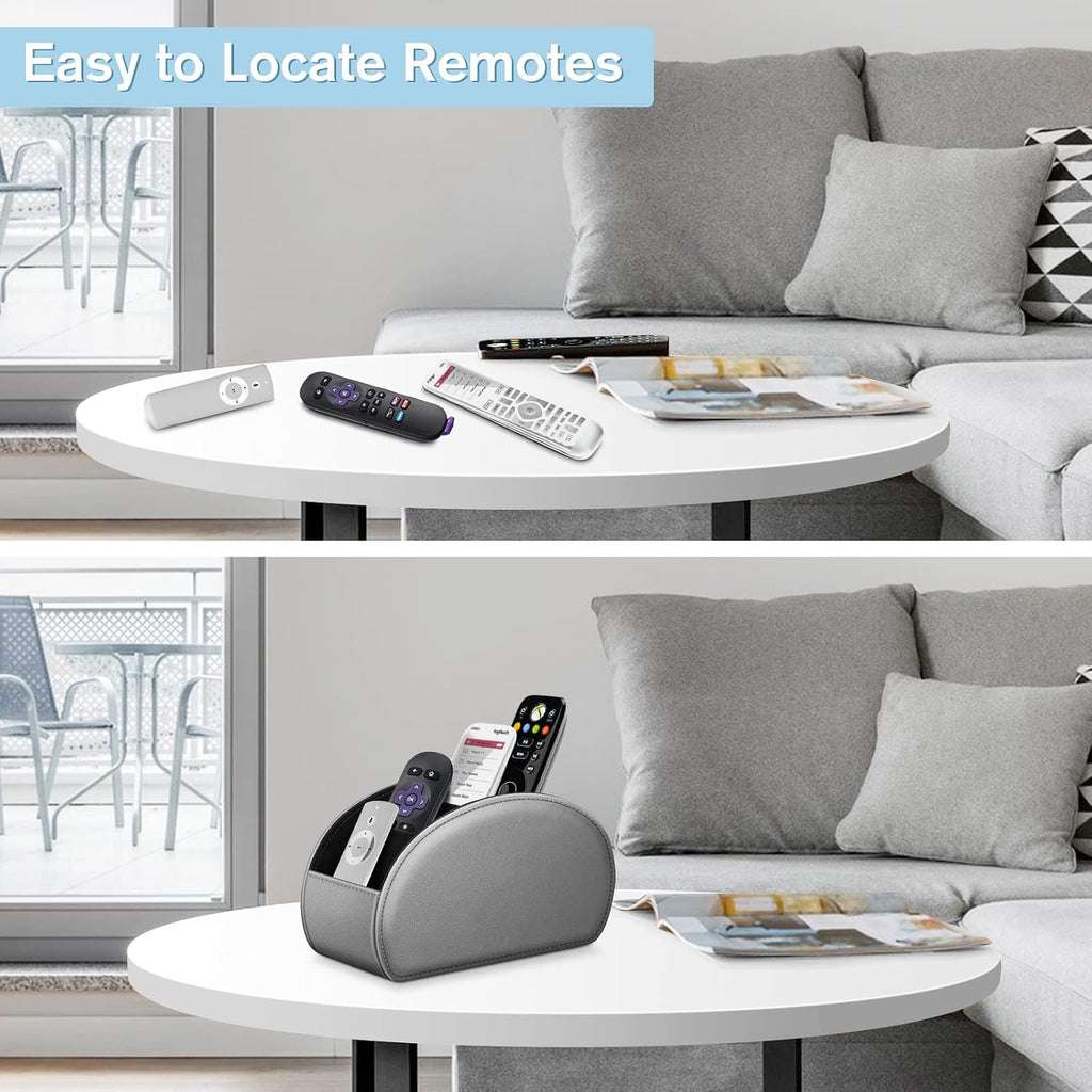 FINTIE Remote Control Holder with 13 Compartments Vegan Leather