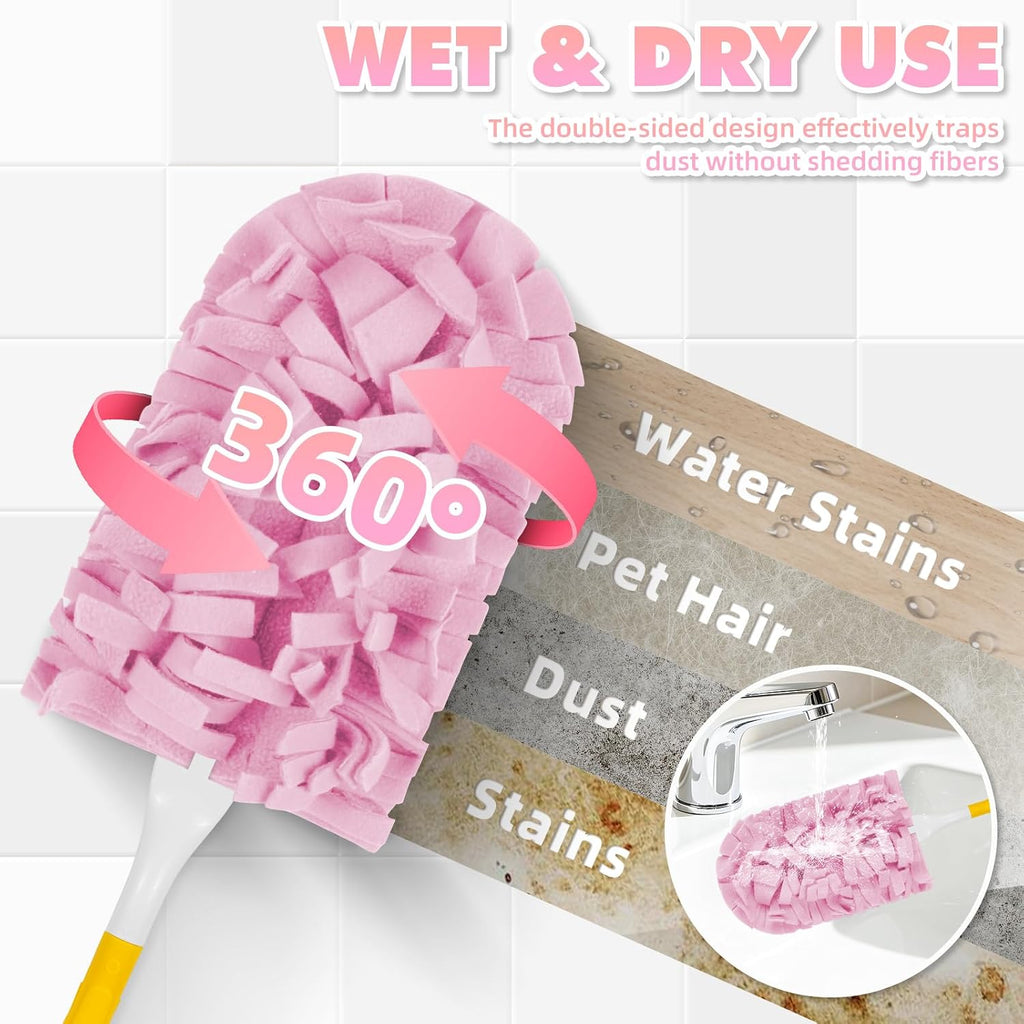 Upgraded Fleece Reusable Duster Refills for Swiffer (6 PCS)
