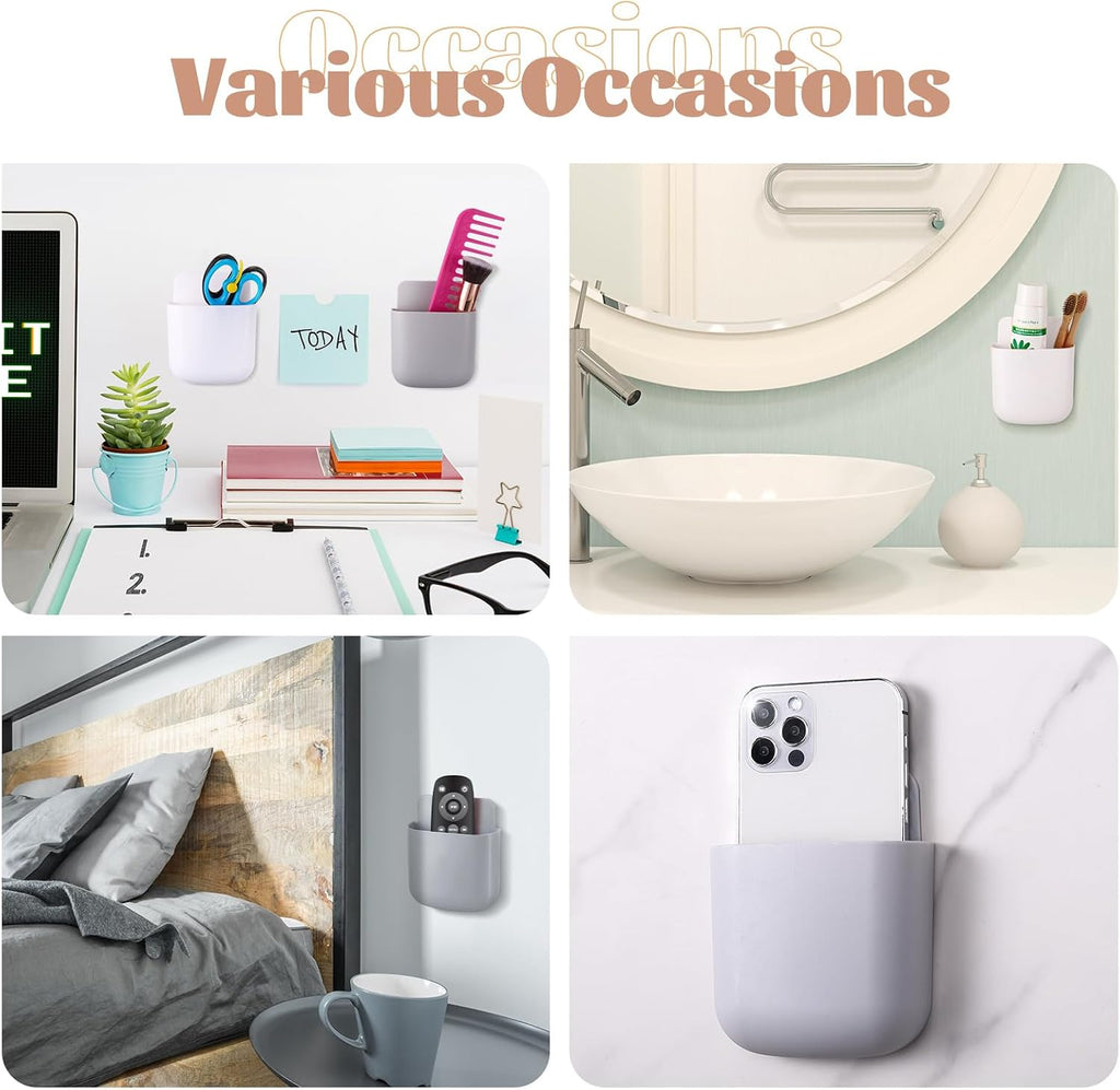 12Pcs Remote Control Holder Wall Mounted Adhesive Remote Holder
