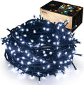 Christmas Decorations Outdoor String Lights - 25m/82ft 220 LEDs Memory Function 8 Modes End-to-End Extendable Plug in Waterproof Fairy Light for Thanksgiving Halloween Wedding Patio Decor - Cool White