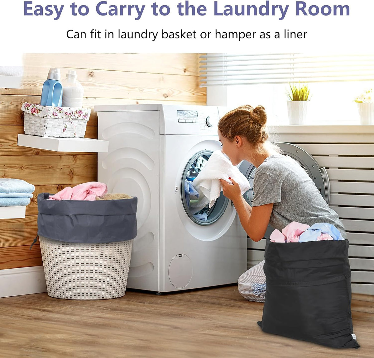 OTraki 2 Pack Large Laundry Bag 28x45 Inch Heavy Duty Laundry Wash Bag