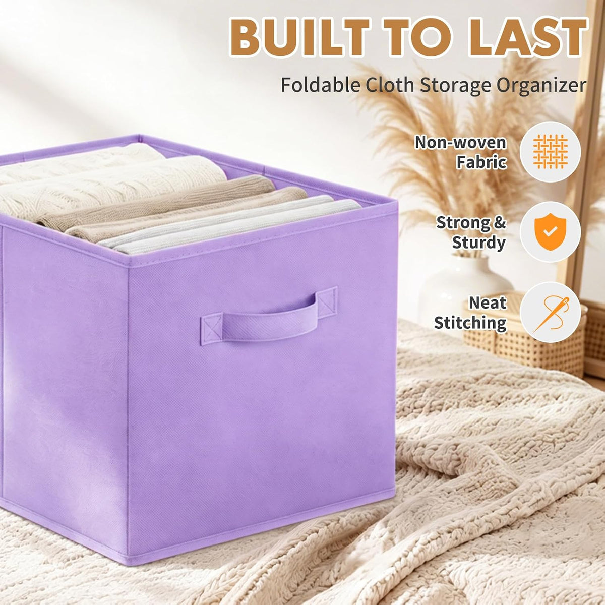 ShellKingdom Storage Bins, Foldable Fabric Storage Cube, 13X15X13 INCH